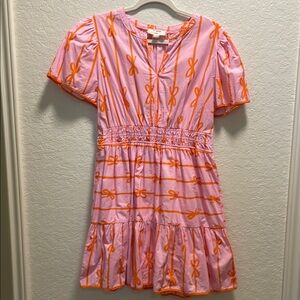 Umgee Pink and Orange Patterned Dress